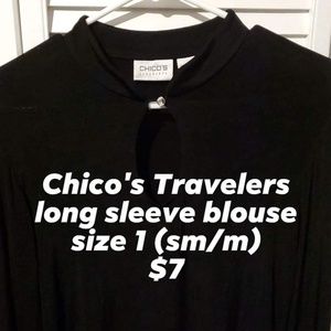 Chico's Travelers long sleeve dress blouse